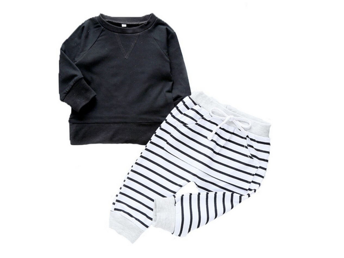 Monochrome Sweat Set Woven Littles
