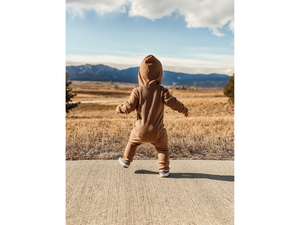 Cocoa Ribbed Button Romper