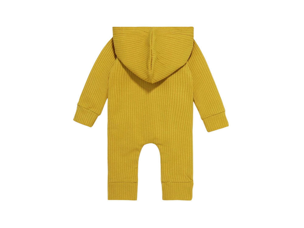 Marigold Ribbed Button Romper