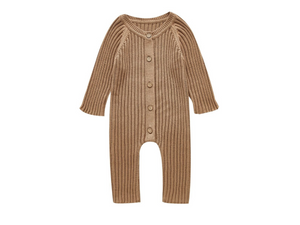 Hazelnut Knit Button Jumpsuit