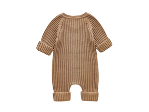 Hazelnut Knit Button Jumpsuit