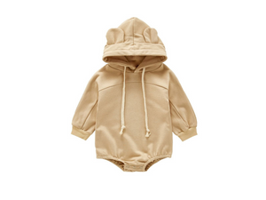 Oatmeal Bear Hooded Bodysuit