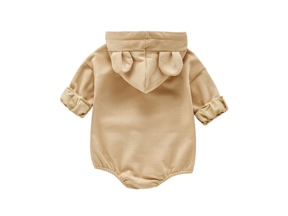 Oatmeal Bear Hooded Bodysuit