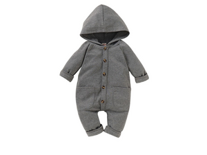 Charcoal Hooded Jumpsuit